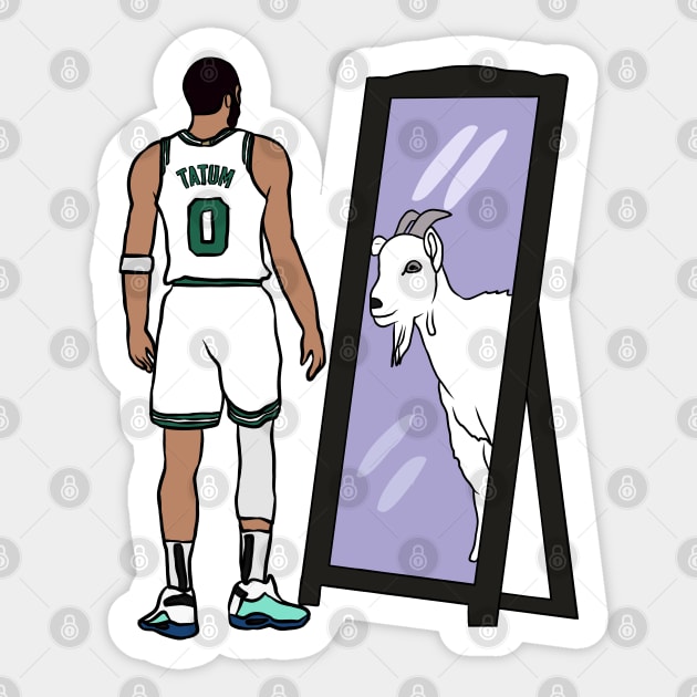 Jayson Tatum, The GOAT Sticker by rattraptees